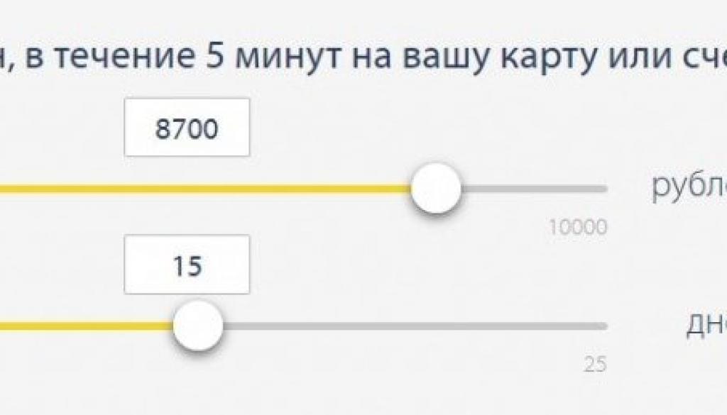 займ за 5 минут